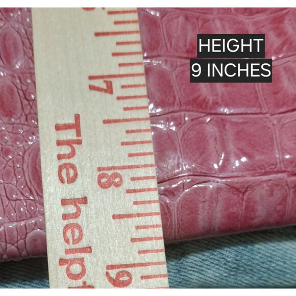 Jessica Simpson Fushia Pink Faux Crocodile-Embossed Pacha Envelope Clutch - Picture 8 of 8